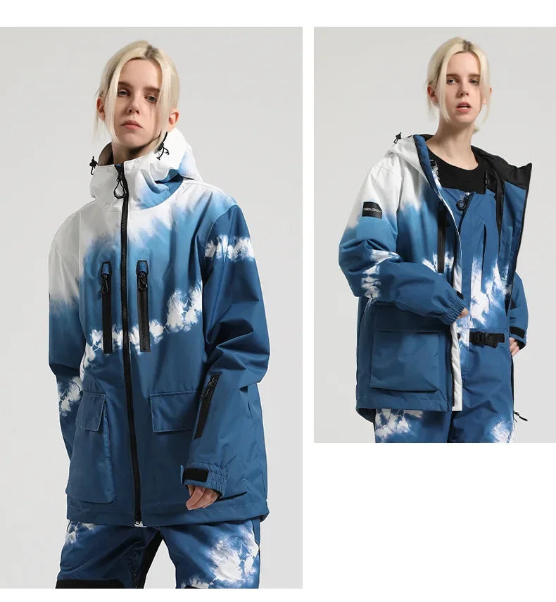 Winter New Skiing Jackets Thickened Warm Winter Clothes Outdoor Sport Waterproof Jackets Loose Couple Snow Coats Snowboard Tops