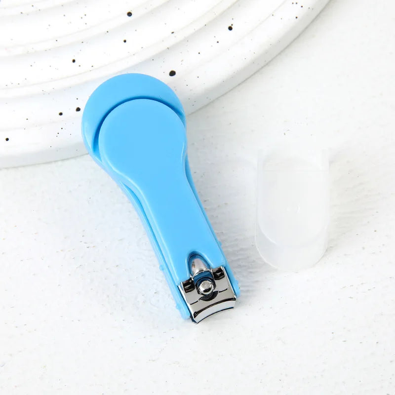 Nail Clipper Anti-Splash Portable 1pc Stainless Steel Cute Macaron Colors Compact Design Home Travel Manicure Nail Tools
