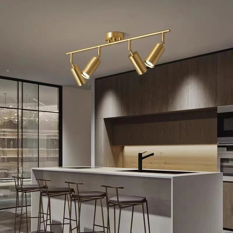 Modern Led Ceiling Light Long Spotlight Fixture Living Room Shop Restaurant Kitchen Dining Room Lighting Home Decor Chandeliers