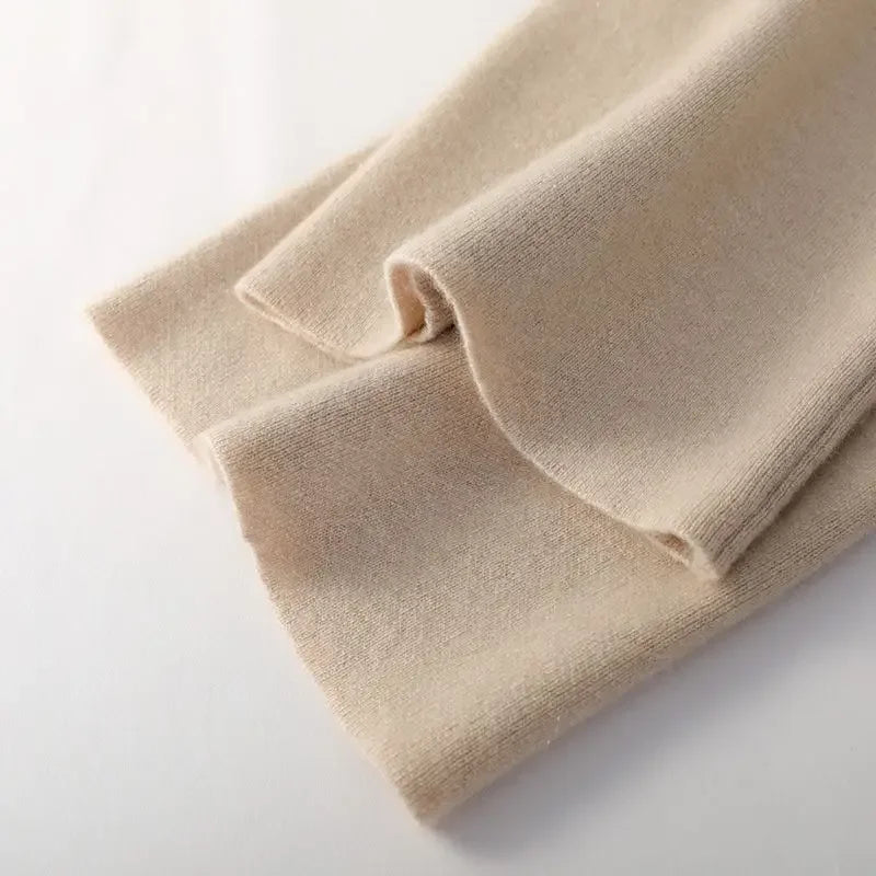 Soft Knitted Pants Women's Autumn/Winter Outerwear Hanging Knitted Wide Leg Pant White Floor Pants Straight Leg Pants