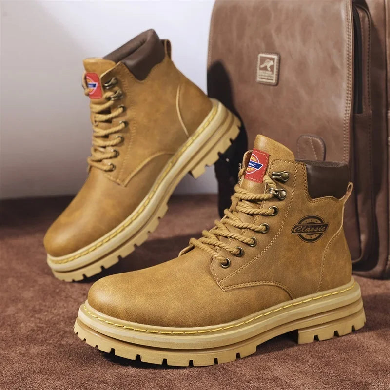 Genuine Leather Boots for Men Shoes Men's Shoe Luxury Shoes High Quality Casual Sneakers Taco Ankle Boots Dress Booty Man Mens