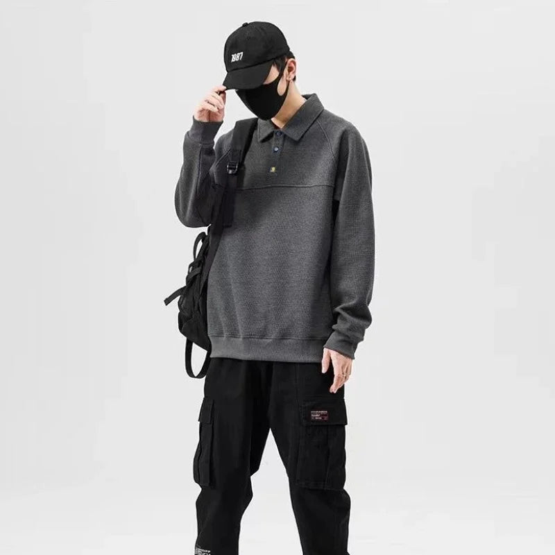 Polo T Shirt for Man Big Size Oversize Men's Clothing Full Sleeve Winter Sweatshirts Fashion Trends 2025 New High Quality Xl Top