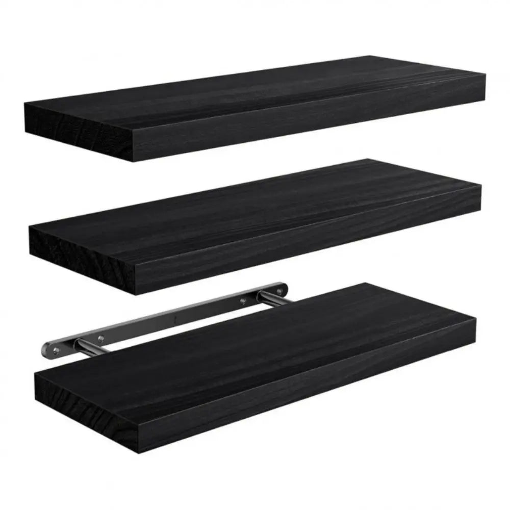 Solid Wood Solid Wooden Floating Shelves Wall Mounted Storage Rack Wall Mounted Bookshelf Floating Design Book Shelf