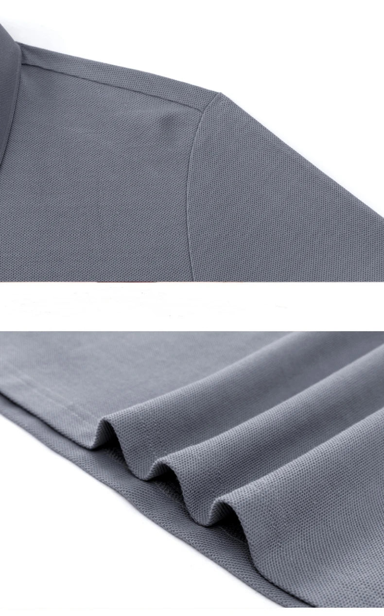 100% pure cotton men's short sleeved summer new luxury golf polo shirt high-quality brand exquisite embroidery design T-shirt to