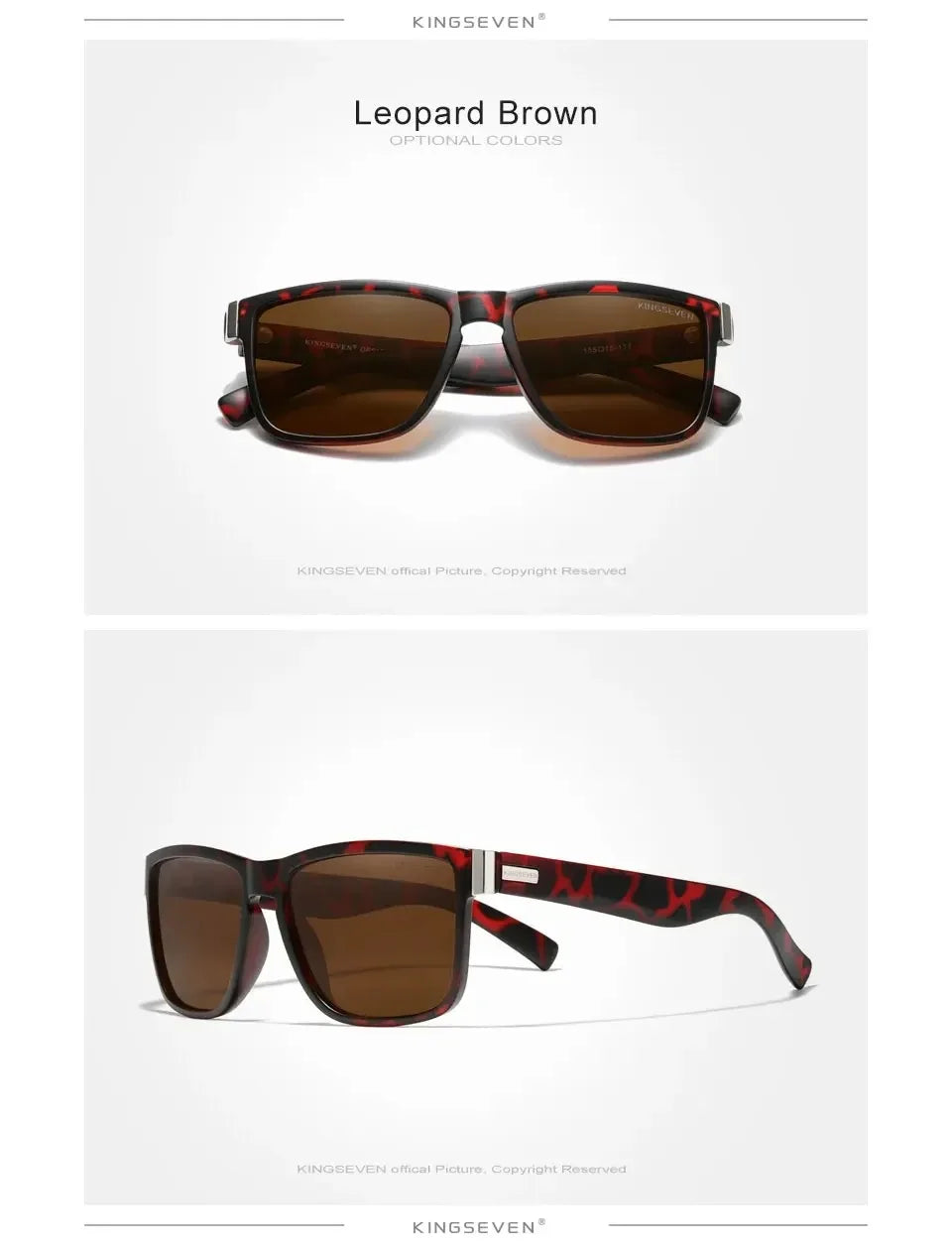 KINGSEVEN Polarized Lens Sun Glasses Women High Quality Retro Men Square Full Frame Decorative Glasses UV400 Goggles Eyewear