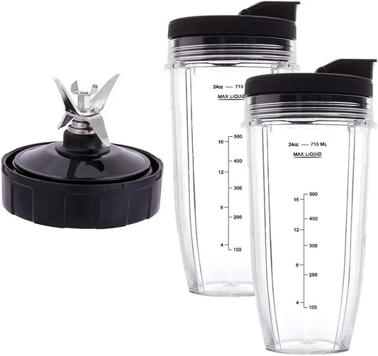 Blender Replacement Parts 24oz Cups Extractor Blade for Nutri Ninja Auto iQ BN801 BL480-30 BL640-30 BL642-30 NN100-30 BL2012