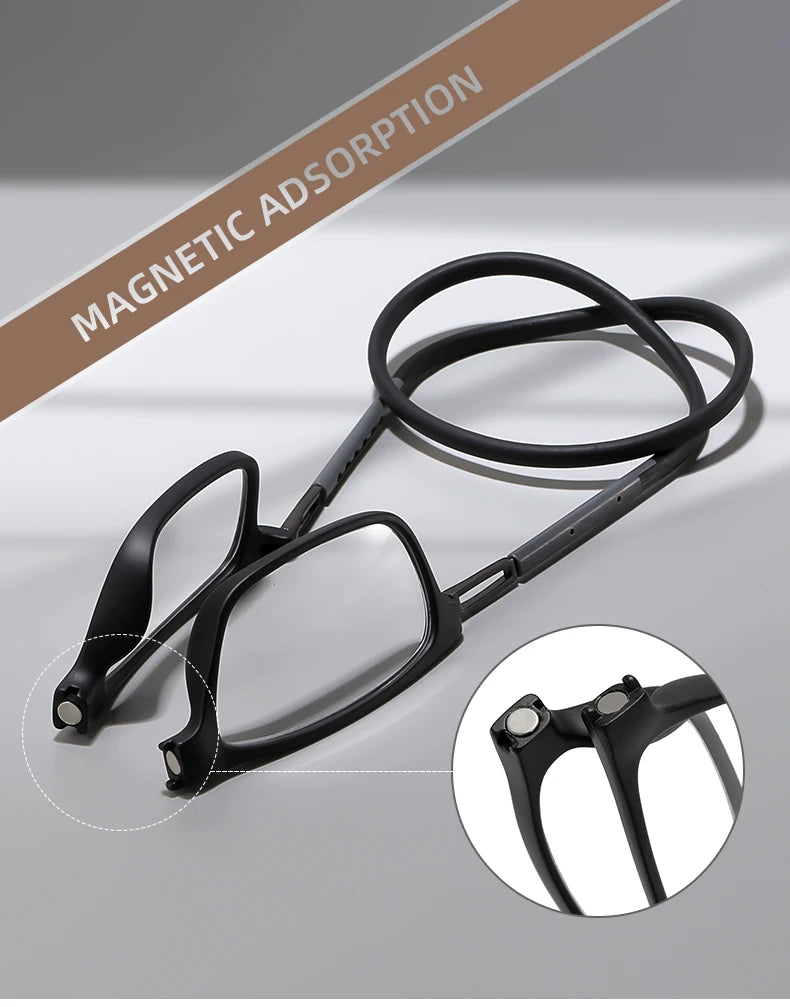 The new neck-hugging reading glasses are convenient to carry and are high-definition and comfortable for daily reading