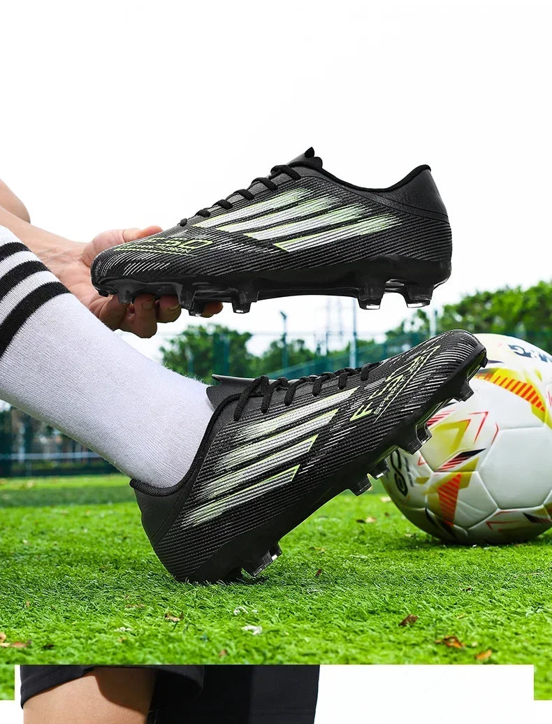Adult Football Shoes Lightweight Wear-resistant Soccer Boots Anti-slip Outdoor Turf Training Sports for Men Youth Daily Match