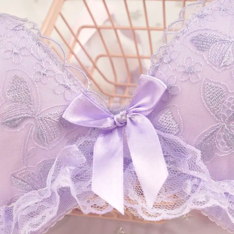 Lingerie for Woman Hot Sale Female Underwear Sexy Lingerie Set for Girls Cute Wireless Lace Lingerie Panties Set Bra Underwear