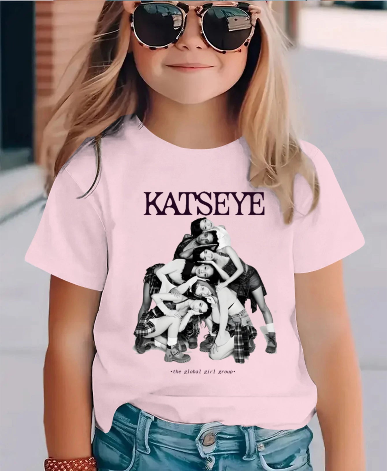 Summer Short Sleeve Tops Global Girl Group Katseye Graphic T Shirt Kids Casual Cotton T-shirt Baby Girls Tshirt Toddler Boys Top