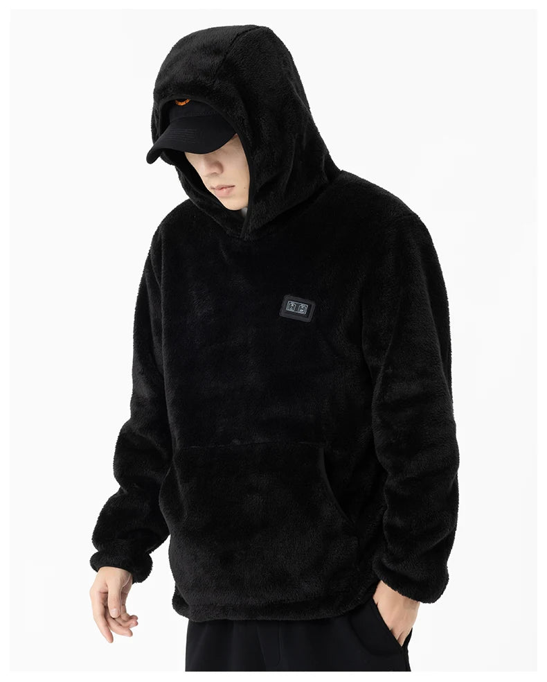 USB Infrared 9 Heating Areas Hoodies Sweater Winter Electric Heated Sweater Waistcoat For Sports Hiking Oversized M-6XL
