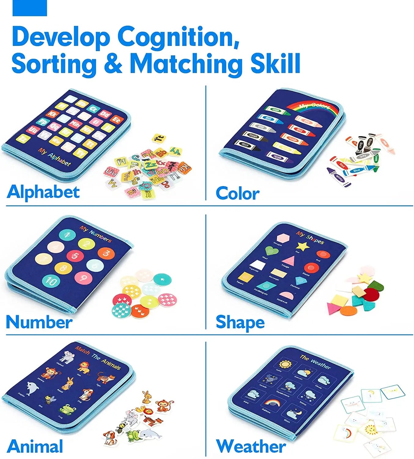 Montessori Toddler Busy Board,Autism Sensory Toys，Educational Activity Motor Skills Baby, Life Skills Learning Toys for Kids