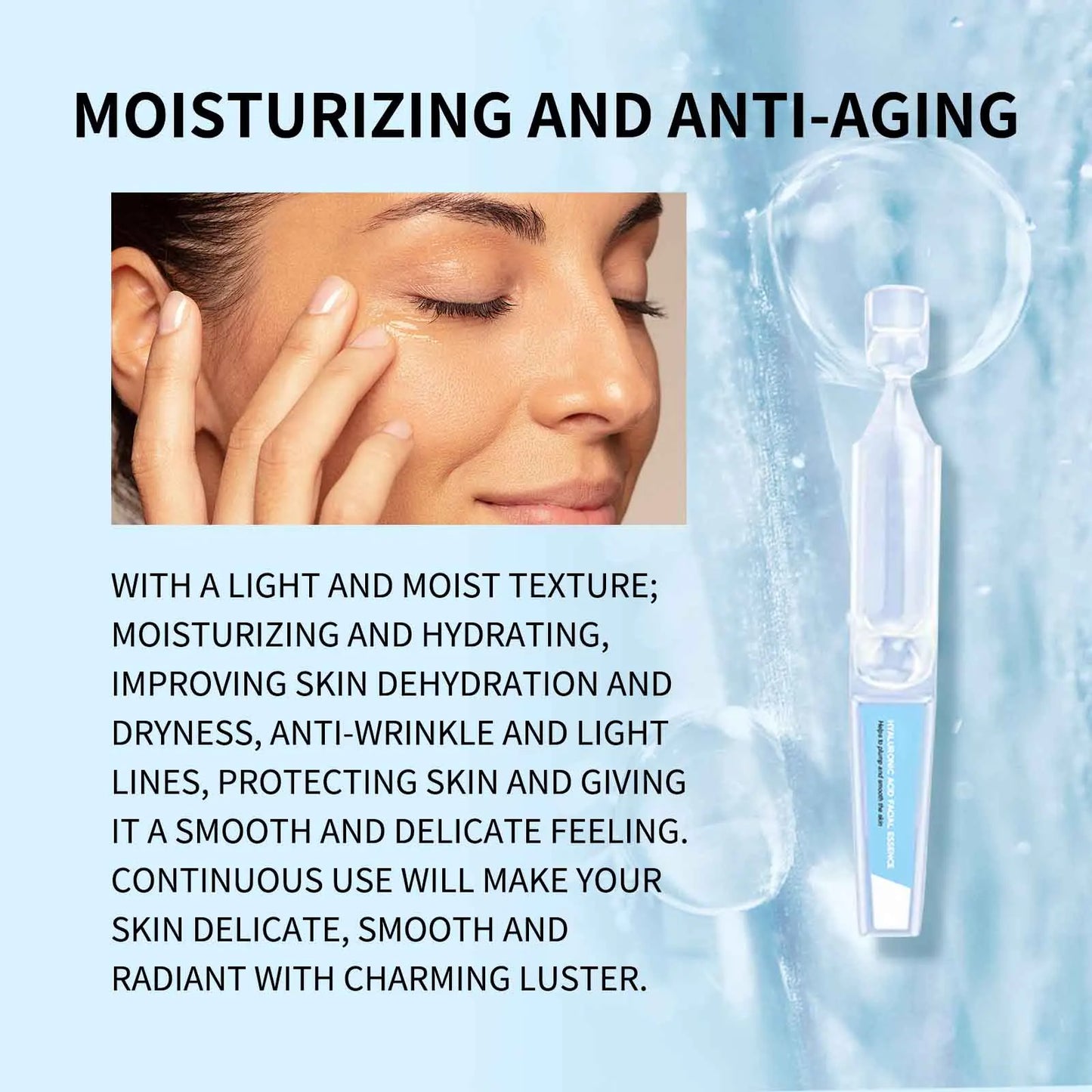 Skin Care Hyaluronic Acid Liquid Serum Facial Moisturizing Lifting Glow Up Facial Essence Quick Absorption Dermapen Serum