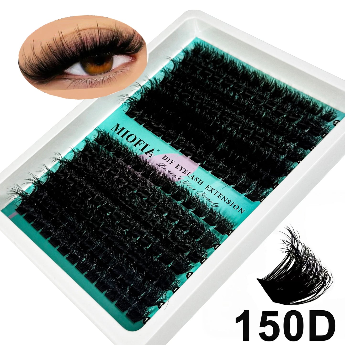150D/100D/80D/50D Mink Eyelashes 1 Box/14 Rows Natural DIY Eyelash extension 3D Russia Individual Eyelash Cluster Lashes Cilia