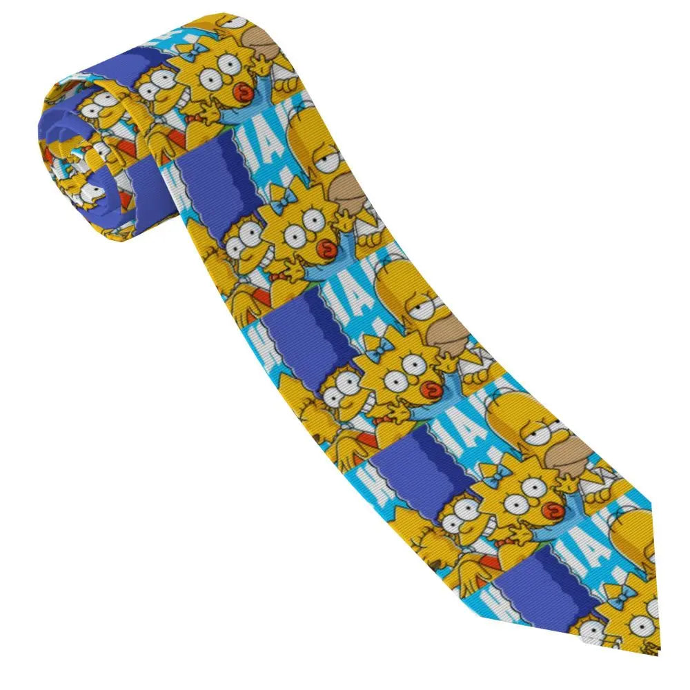 Personalized The S-Simpsones Homer Neck Ties Men Formal Silk Wedding Neckties