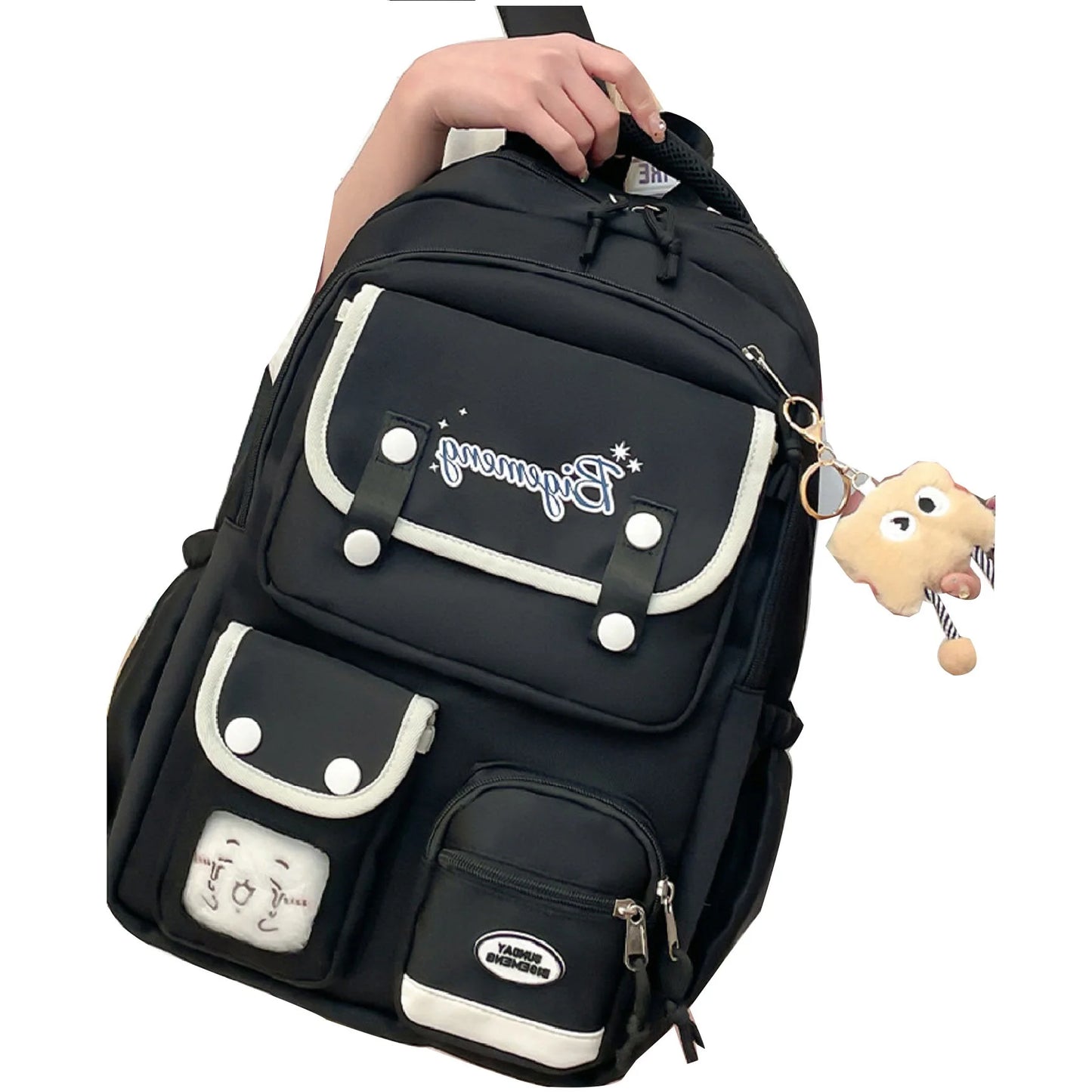 2025 cute student Backpack schoolbag For High School And Primary School Student Campus Versatile Backpack with doll