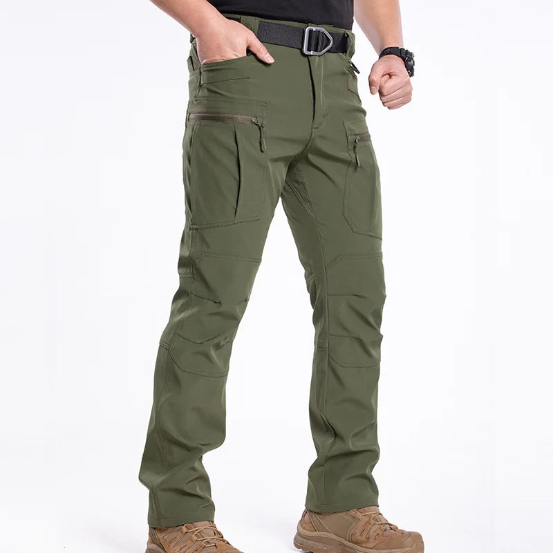 Men's Spring Autumn Tactical Pants Multi Pocket Outdoor Combat Trousers EU Size Waterproof Cargo Travel Sports Military Pants