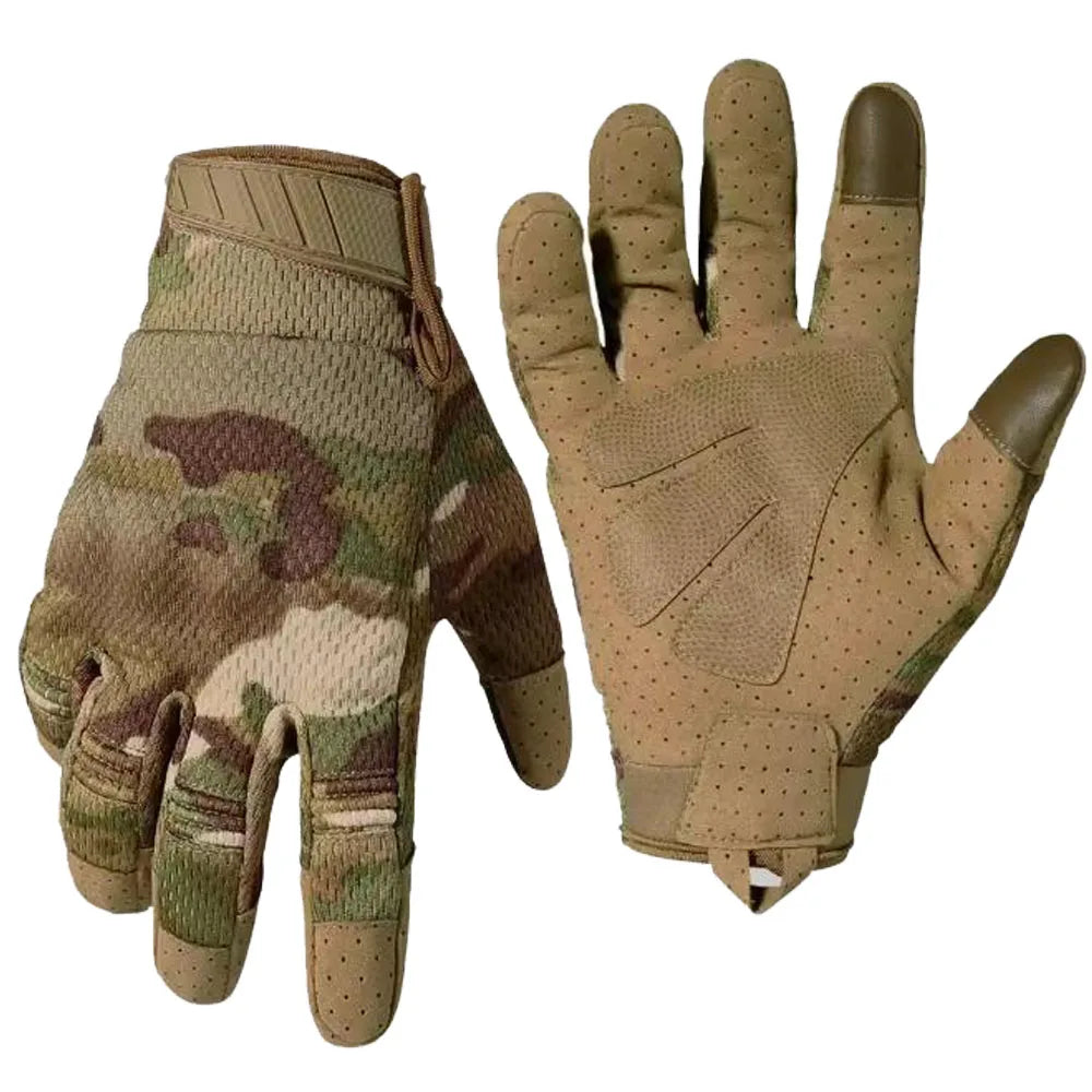 Men's Tactical Touch Screen Half Finger Gloves Compatible Combat Shooting Hunting Outdoor Sports Work Mittens Gloves