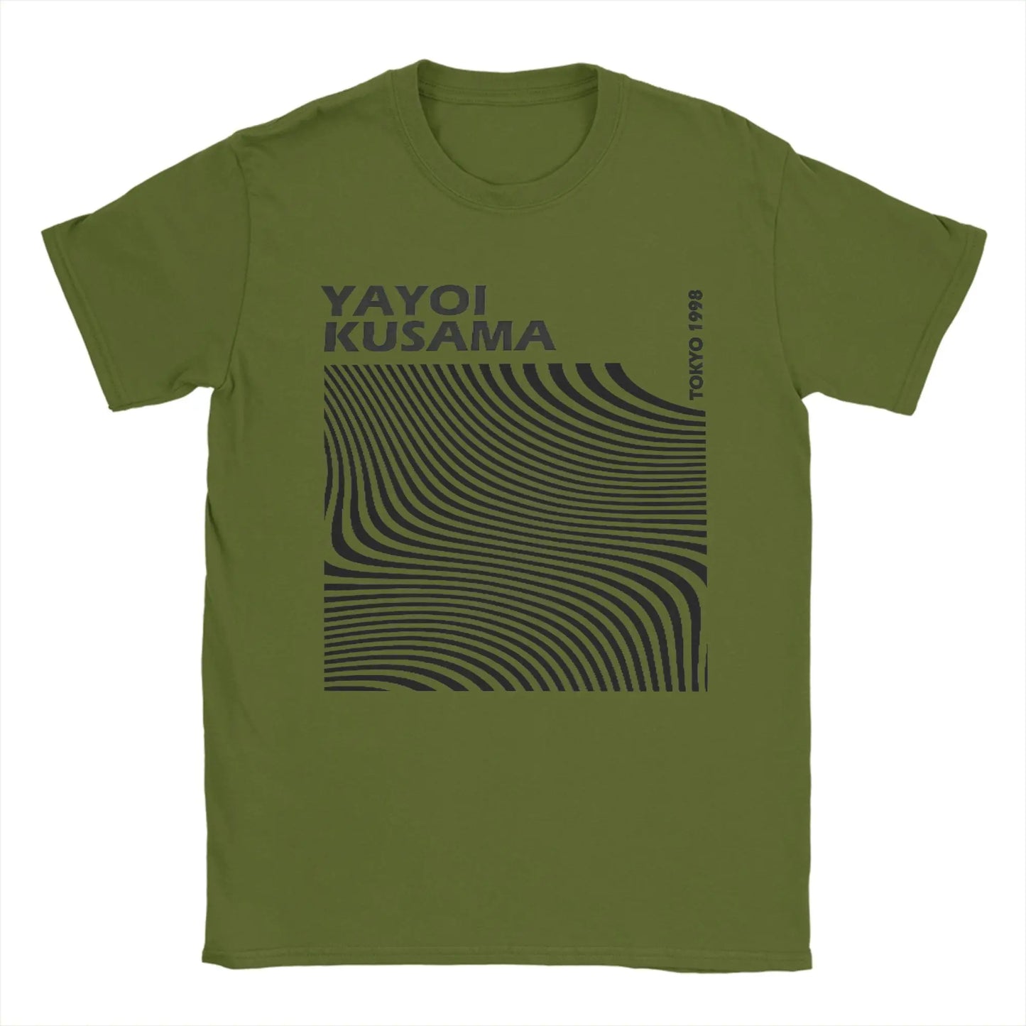 Funny Yayoi K-Kusama Line Tokyo 1998 T-Shirts for Men Crew Neck Pure Cotton T Shirt  Short Sleeve Tee Shirt Summer Clothes