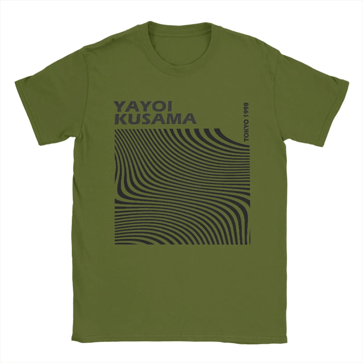 Funny Yayoi K-Kusama Line Tokyo 1998 T-Shirts for Men Crew Neck Pure Cotton T Shirt  Short Sleeve Tee Shirt Summer Clothes