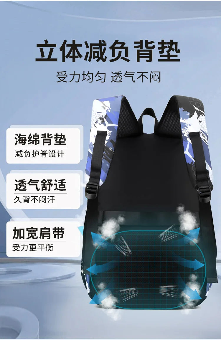 Children School Backpack for Boys Schoolbag for Kids Teenage Elementary Middle Waterproof Lightweight Bookbag Daypack 3-9 Garde