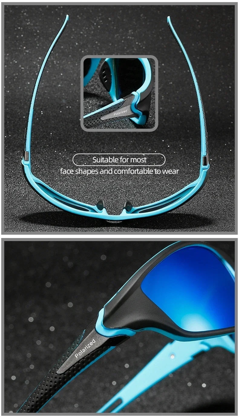 Luxury Polarized Men Driving Sunglasses Classic Retro Style Outdoor Sports Cycling Fishing Camping UV400 Protective Sun Glasses