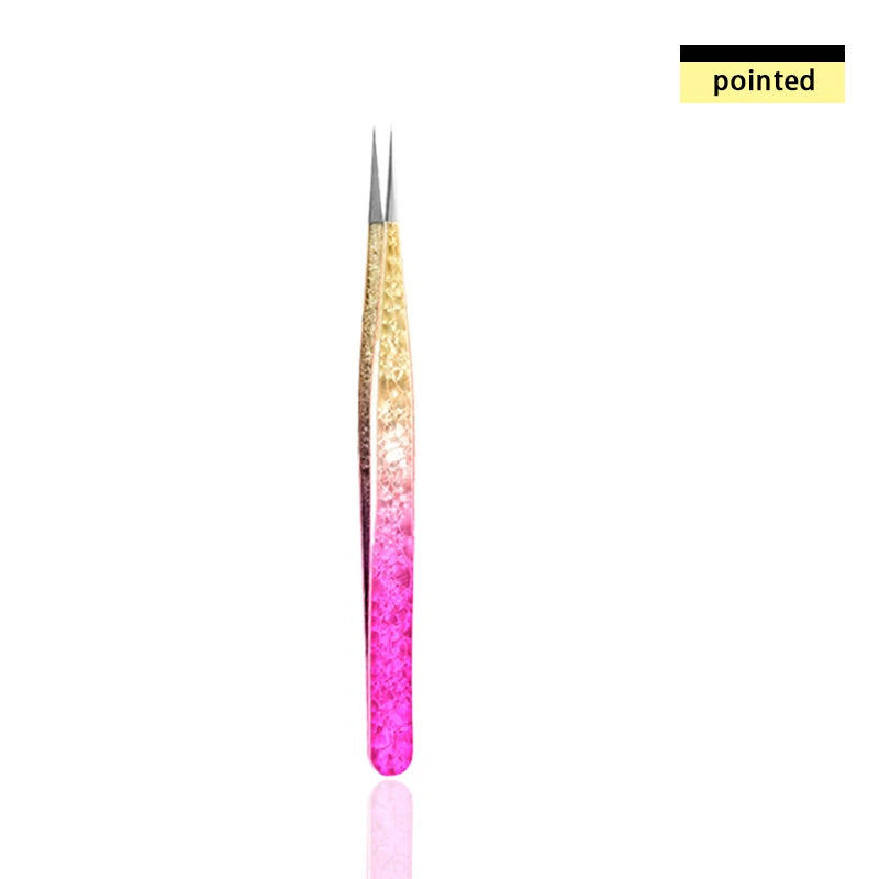 1/3Pcs Precision Stainless Steel Eyelash Extension Tweezers - High-Quality Curved & Straight Tips for Flawless Brow Shaping, Ing