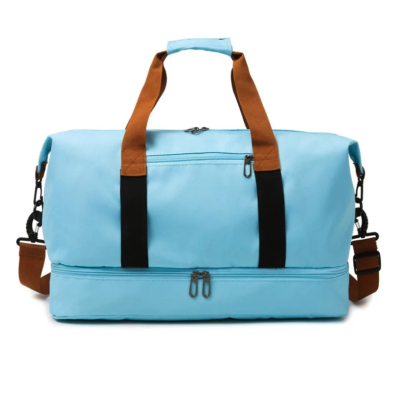 Fashion Travel Bags For Women Large Capacity Men's Sports bag Waterproof Weekend Sac Voyage Female Messenger Bag Dry And Wet
