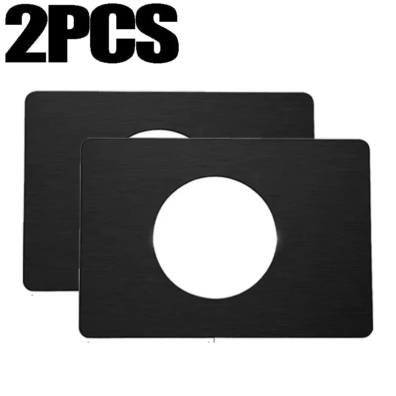 Door Lock Repair Board Cover Circular Stainless Steel Plates Garage Door Handle Plate Covers Patch Reinforcement Plates Brackets