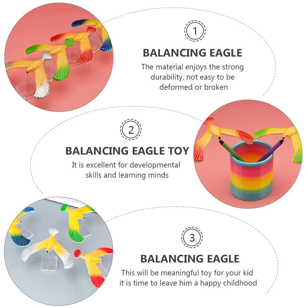 12 Pcs Balance Eagle Toy Balancing Bird Gravity Educational Kids Finger Balance Toys Party Favors School Rewards Birthday Gifts