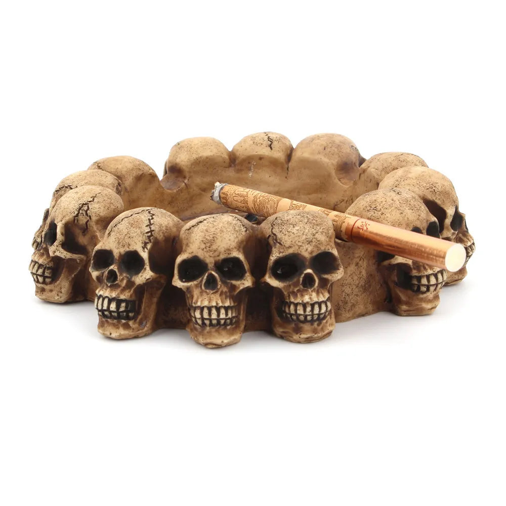 Creative Round Skull Ashtray, Home Decor Craft, Smoking Accessories
