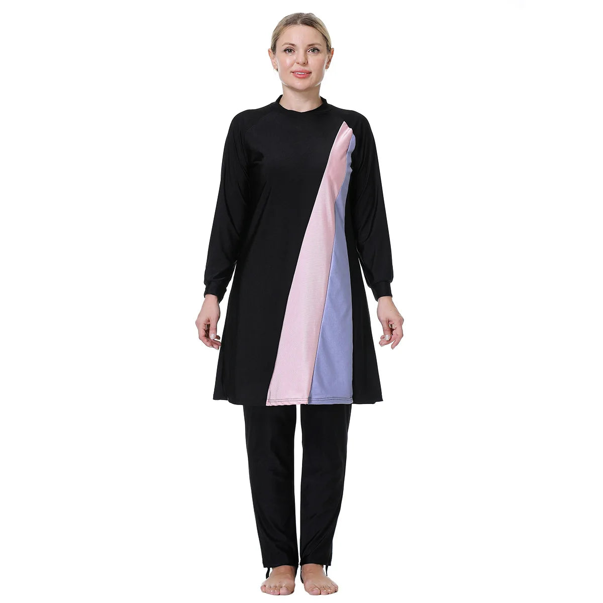Elegant Islamic Women Swimsuits Long Sleeved Bodysuits+skirt+hat 3pcs Bathing Swimming Suit Muslim Sexy Girls Beachwear S-xxxl