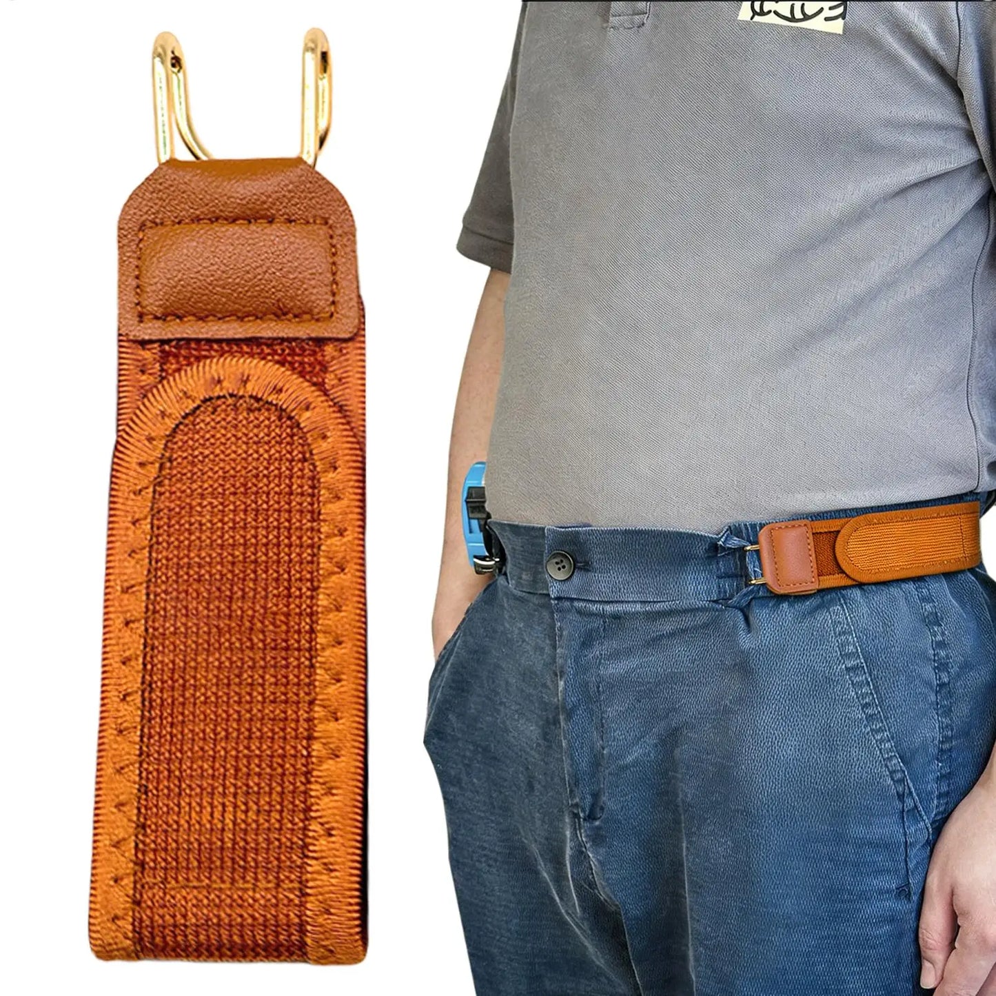 Buckle Free Waist Belts Men's Ultra-soft No Buckle Elastic Belts Adjustable Hook Unisex Waist Belt waist buckle Waist Belt