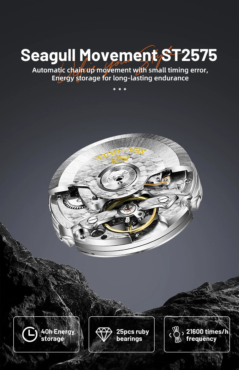 Men Watches 2025 Classic Flywheel Male Watch High Range Stainless Steel Waterproof Automatic Watch for Men Free Shipping Items