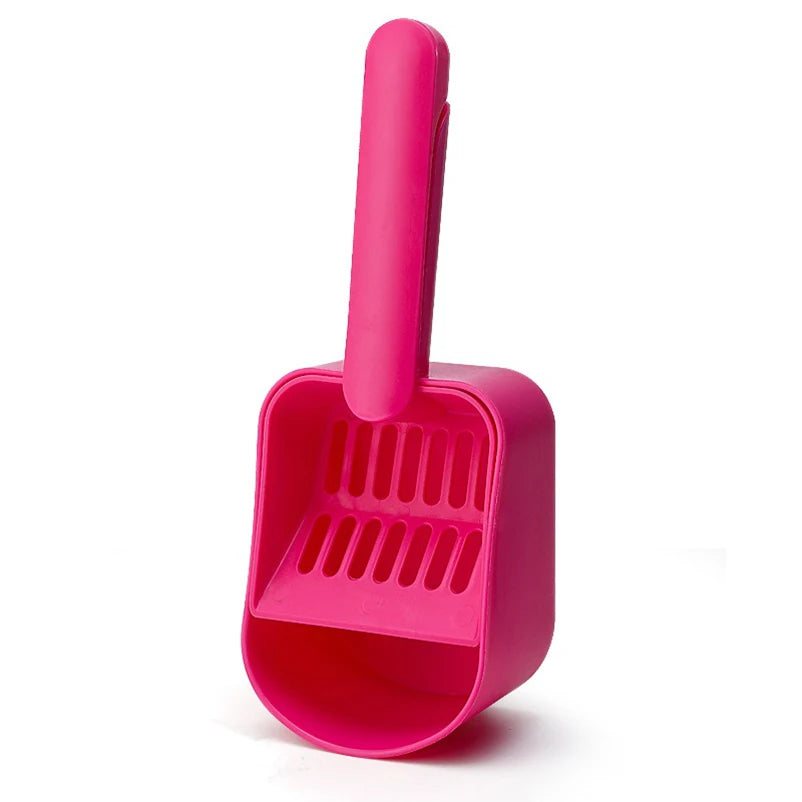 Cat Litter Scoop Plastic Cat Litter Shovel With Base Self Cleaning Cat Litter Box Shovel Kitten Toilet Clean Tools Cat Supplies