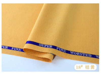 High Count 50% Worsted Wool Fabric For Suits Sewing Blazer Vest Pants Coat DIY High End 280g/m Serge Cloth Material 50X150cm