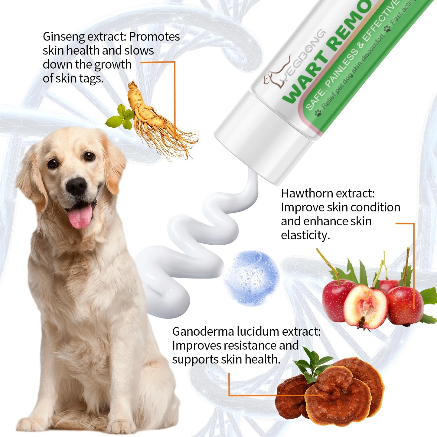 Dog Skin Cleansing Cream: Gentle Herbal Formula, Nurtures & Cleanses Dogs' Body Skin