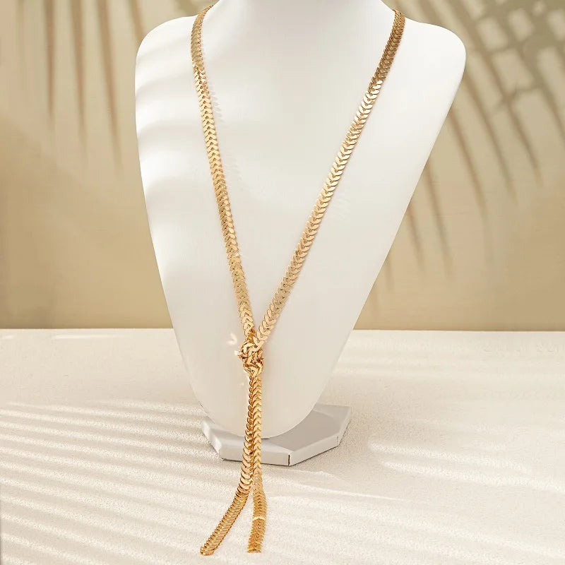 Tassel Necklace Long Knotted Chain Women Girls Gifts Fashion Jewelry Hot Sale Party Gift 2025 New Style