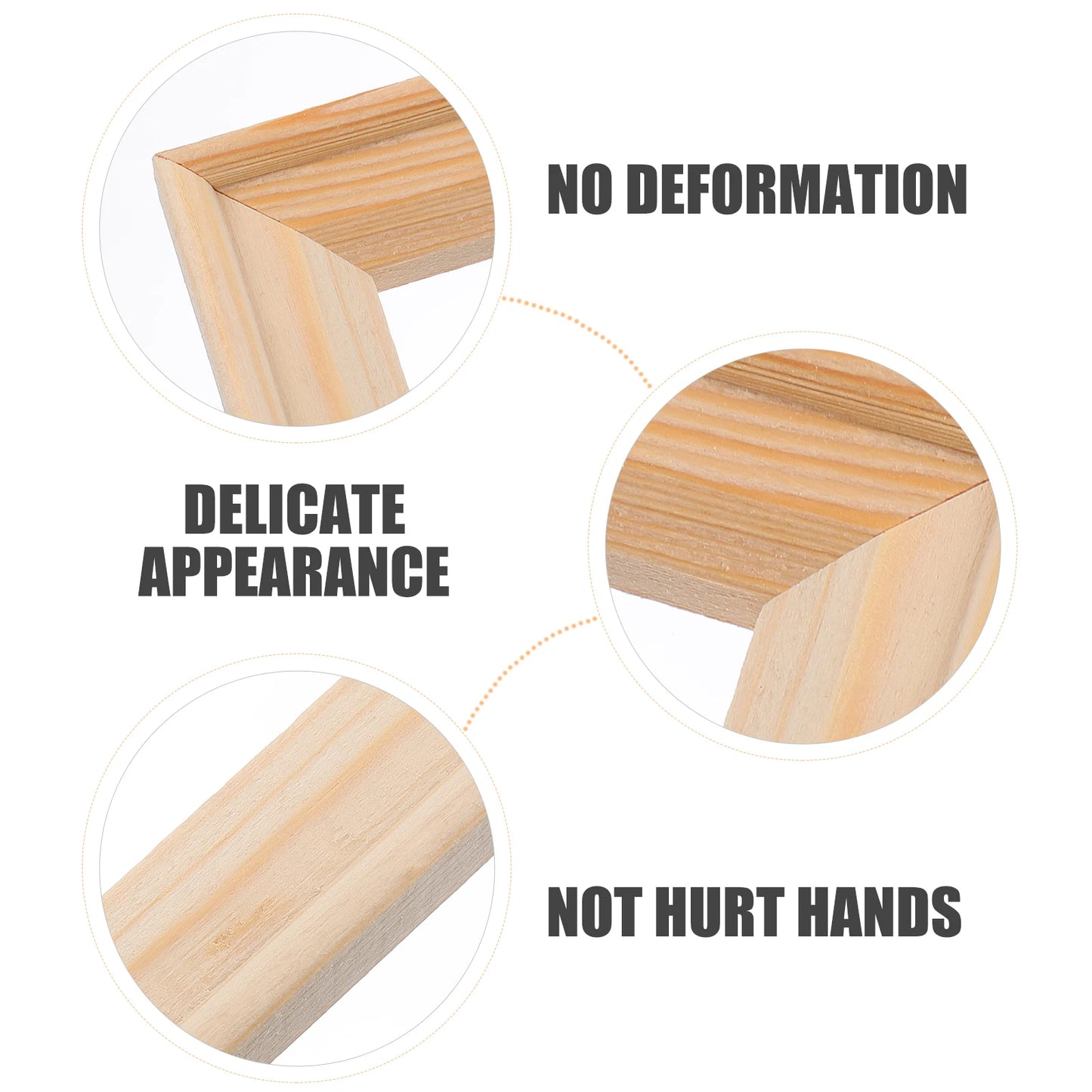 5Pcs 30X30CM Smooth Natural Pine Wood Empty Frames For Home Decor Diy Picture Frame Mounting Painting Wall Art Display Frame Set