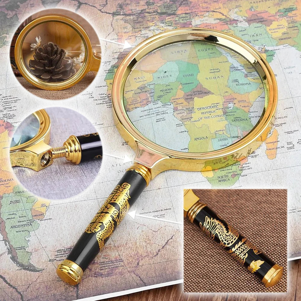 10X/8X/7X Magnifying Glass For Kids Seniors Handheld Reading Magnifier 60mm/70mm/80mm Magnifying Lens For Reading Science Nature