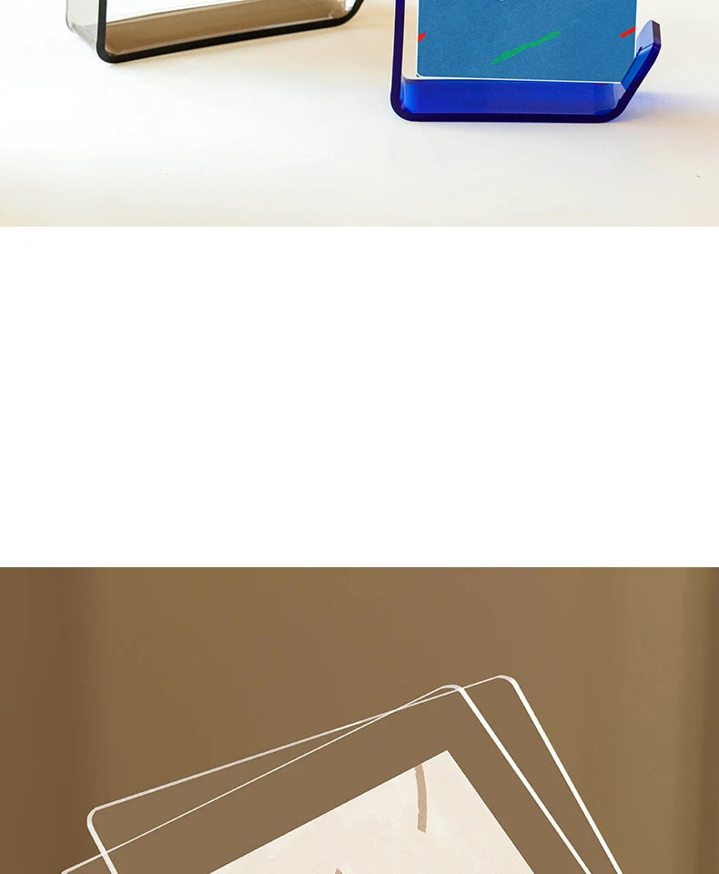 Acrylic Picture Frames Clear Picture Frames Acrylic  Frameless Transparent Cubes Floating Gift for Home Office Desktop Display