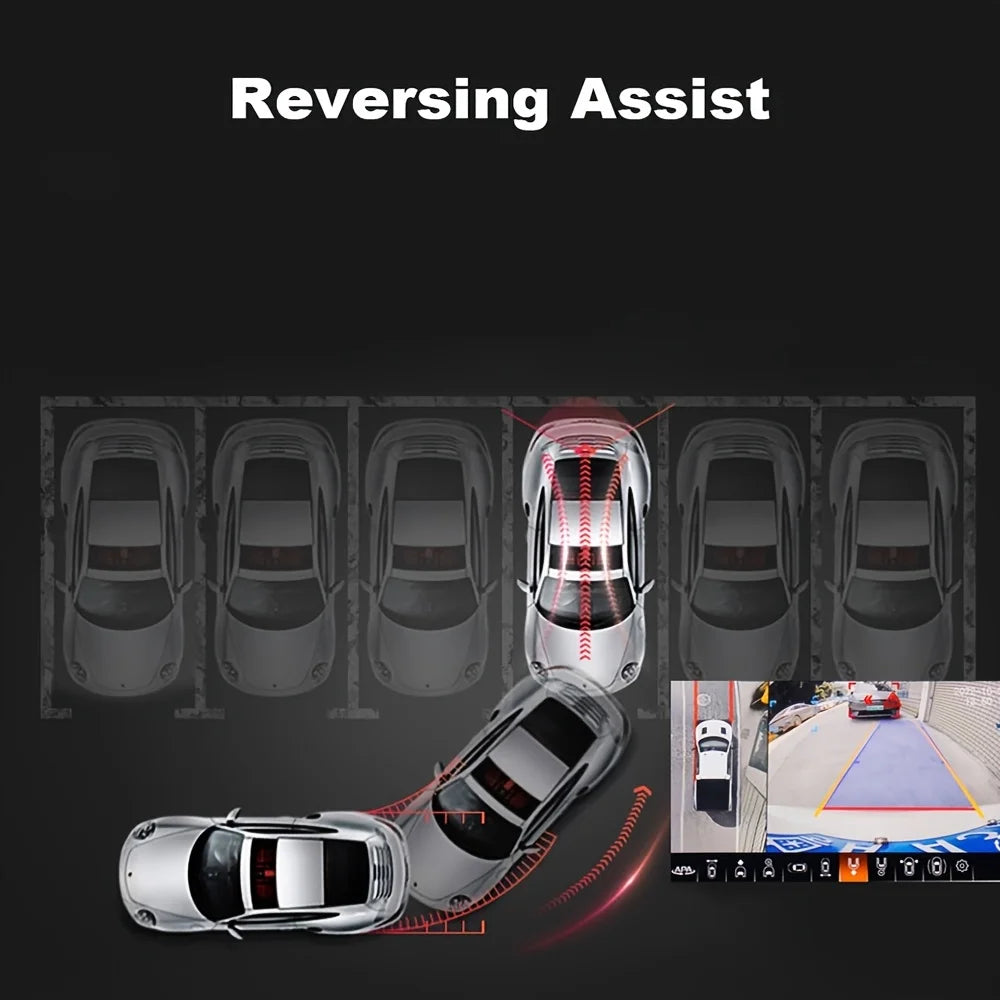 360°Surround Bird View Car Camera Panoramic Left Right Front Rear 4-way Camera for Car Android Player AHD1080P/720P