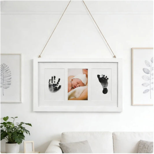 Baby Hand and Footprint Keepsake Frame Personalized Newborn First Year Memory Keepsake for Baby Shower Birthday Gift