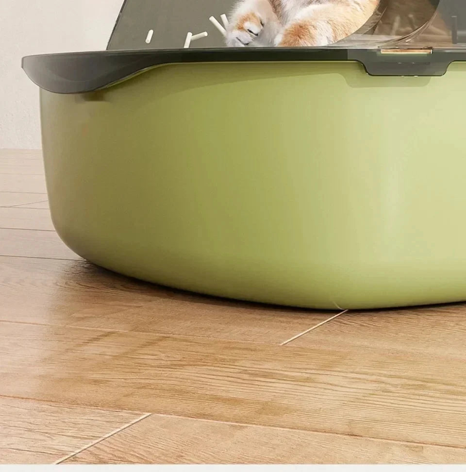 Cat Litter Box Kitty Sandbox cat bathroom Semi Closed Cleaning Basin Supplies Pet Toilet Kitten Tray Bedpan Accessories Supplies