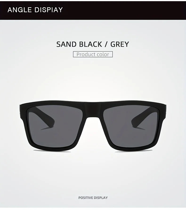 2025 Polarized Sports Glasses for Men, TAC Lens, PC Frame, Classic Square Design, Full Coverage, Fishing, Climbing, Outdoor