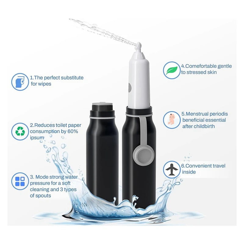 A69eportable Bidet For Travel With 3 Sprays Settings, High Pressure Handheld Bidet, Rechargeable Electric Portable Bidet