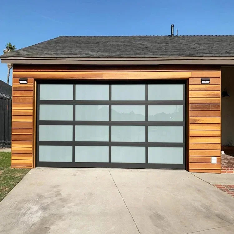 Double Glazed Insulated Garage Door,Automatic Aluminum Glass Transparent Electric Garage Door
