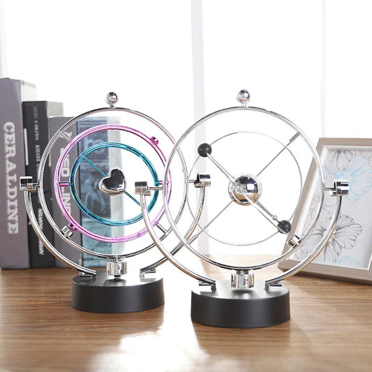 Rotating constant motion Newton pendulum, balance ball, magnetic levitation chaotic small pendulum, home dining table decoration