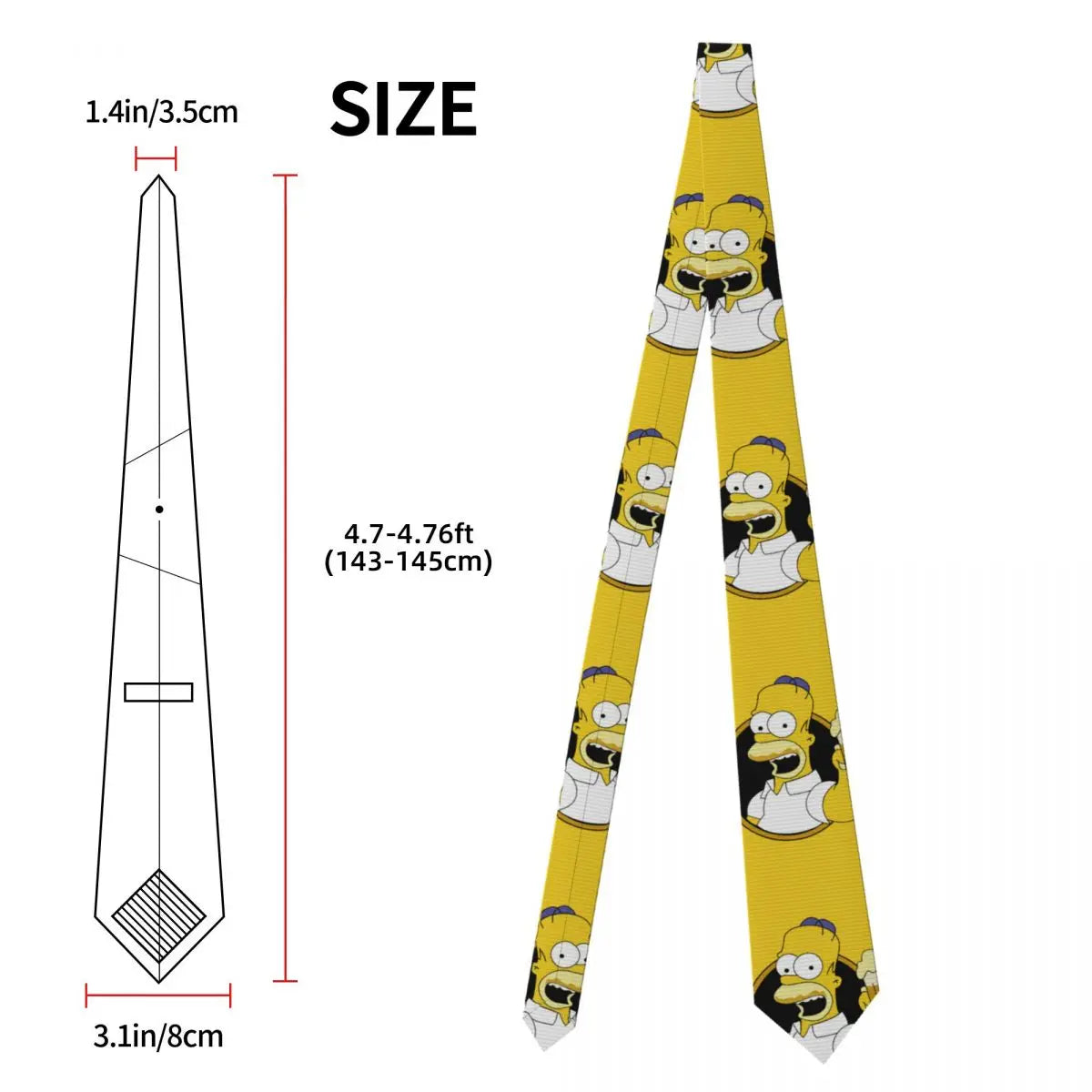 Personalized The S-Simpsones Homer Neck Ties Men Formal Silk Wedding Neckties