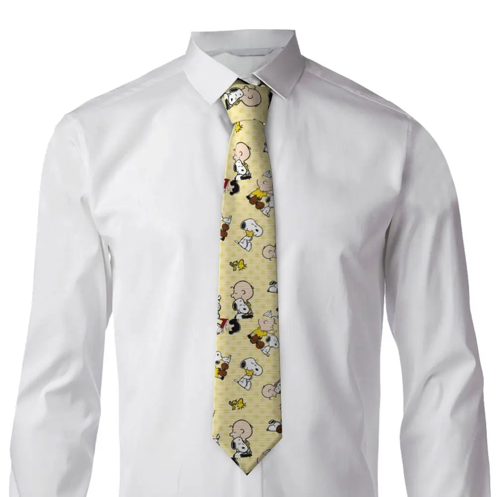 Personalized Fashion S-Snoopys Neckties Men Silk Cartoon Office Neck Tie